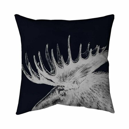 FONDO 26 x 26 in. Big Moose Plume-Double Sided Print Indoor Pillow FO3337699